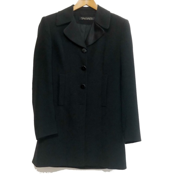 Tahari Tall 3 Button Black Blazer. - Picture 2 of 3